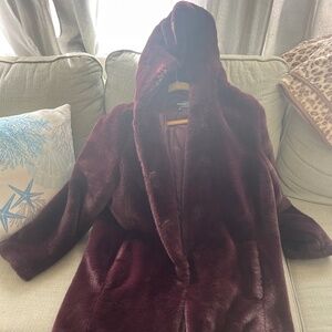 DKNY Swing Faux Fur Jacket